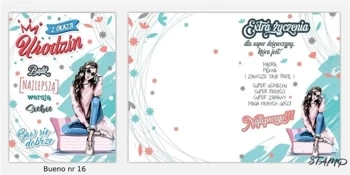 Karnet Bueno B6 + koperta wzór nr 16 Urodziny - Stamp
