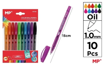 Długopis brokatowy 1mm 10 kolorów - MP Main Paper