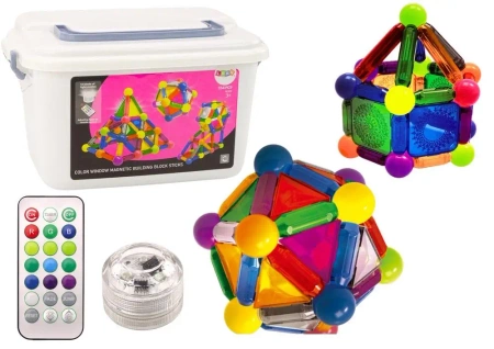 Klocki magnetyczne z podświetleniem 154el - Leantoys