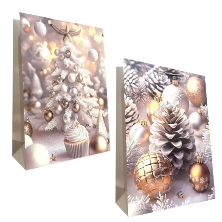 Torebka prezentowa XL Boże Narodzenie szerokie dno - Ju-Piter