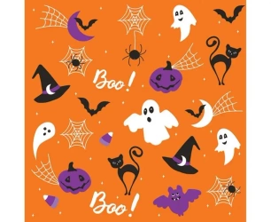 Serwetki papierowe Halloween Orange 33x33cm 20szt - Godan