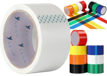 Taśma pakowa akrylowa biała 45m - Leantoys