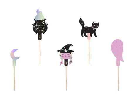 Dekoracje do muffinek Halloween 14cm 6szt - PartyDeco