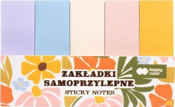 Zakładki samoprzylepne Bloom boho 5szt HAPPY COLOR - GDD