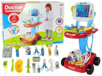 Zestaw lekarski na wózku 17el - Leantoys
