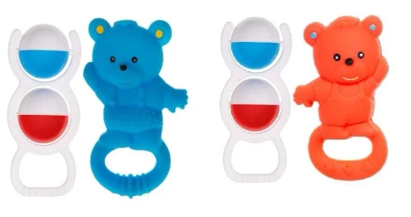 Gryzak miś z grzechotką MIX - Tullo