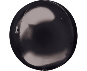 Balon foliowy kula czarna 38cm - Godan