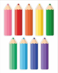 Dekoracje - kolorowe kredki 9szt - LearnHow