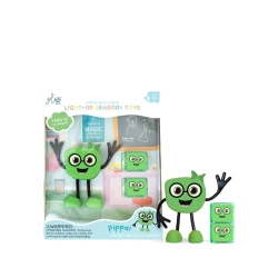 Postać do kąpieli Pippa zestaw z dwiema kostkami sensorycznymi świecącymi w wodzie - Glo Pals (Vibe LLC)