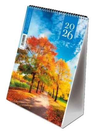 Kalendarz 2026 A5 pionowy ze spiralką jesień - Michalczyk i Prokop