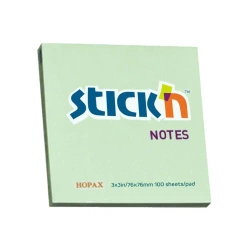 Notes samoprzylepny zielony pastel 76x76mm - Stickn