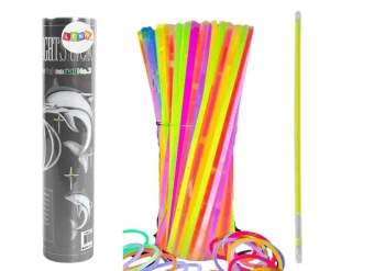 Opaski fluorescencyjne świecące w ciemności 100szt - Leantoys