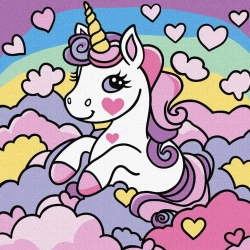 Malowanie po numerach - Marzycielski jednorożec - Ideyka