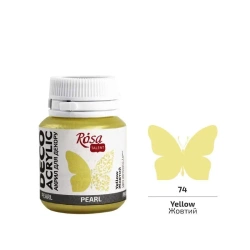 Farba akrylowa perłowa yellow 74 20ml - Rosa