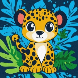 Malowanie po numerach - Wesoły lampart Kids - Ideyka