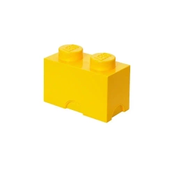 LEGO(R) pojemnik klocek dwójka żółty - NHG