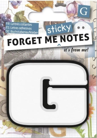 Forget me sticky notes kart samoprzylepne litera G - IF