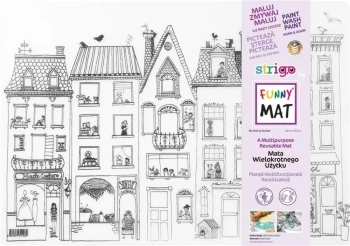 Mata transparentna Budynki z kotami Funny Mat - Strigo