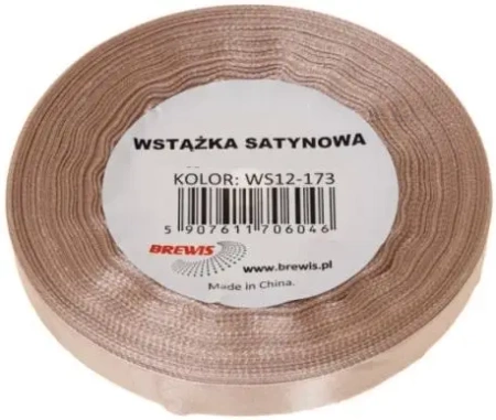 Wstążka satynowa migdałowa 6mm x 32m - Brewis