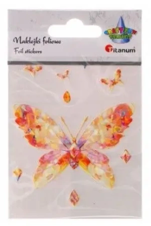 Naklejki foliowe motyl 77x55mm 9szt - Titanum