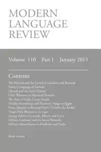 Modern Language Review (110 - Connon D. F.