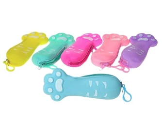 Piórnik łapka kota silikonowy MIX - ADAR