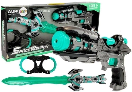 Pistolet laserowy + miecz - Leantoys