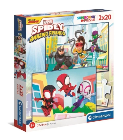 Puzzle 2x20 Super Kolor Spidey and Friends - Clementoni