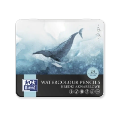 Kredki akwarelowe artistic Oxford a w pudełku metalowym 24 kolory - Oxford art pap