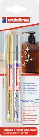 Marker olejowy połyskujący 1-2mm 2 kolory - Edding