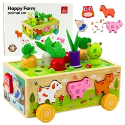 Sorter Wesoła farma drewniany magnetyczny - Leantoys