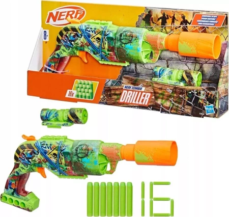 NERF Zombie Driller + 16strzałek F8960
