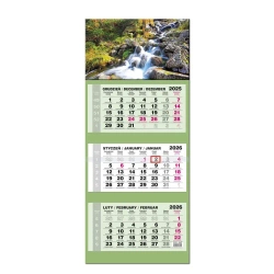 Kalendarz 2026 trójdzielny LUX gł. wypukła Woda - EV-Corp