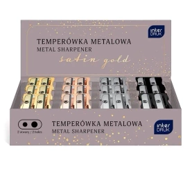 Temperówka podwójna metal Satin Gold (24szt) - INTERDRUK