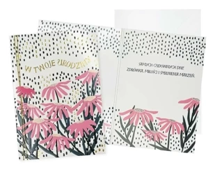 Karnet B6 Urodziny damskie, kwiaty - Kukartka