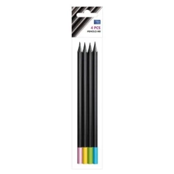 Ołówek okrągły HB Black 4szt - STARPAK