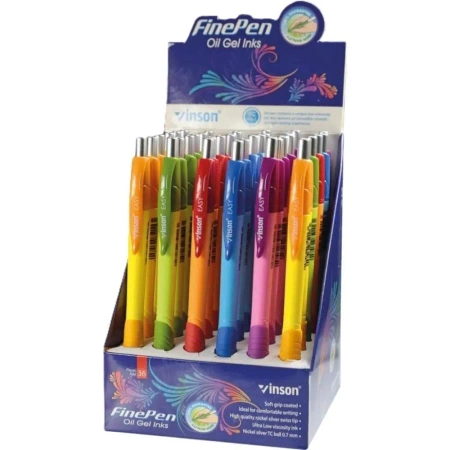 Długopis automat. Easy 8501 niebieski (36szt) - Titanum