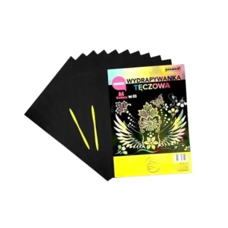Wydrapywanka tęczowa A4 multicolor WZ-05 - Penword