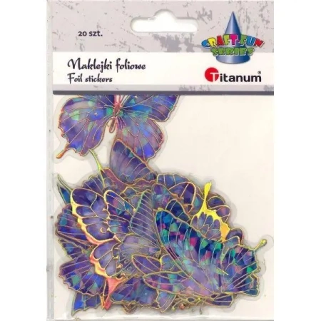 Naklejki foliowe motyle 10 wzorów 20szt - Titanum
