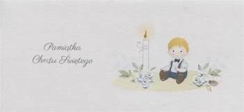 Karnet Chrzest DL C24 - Dziecko chłopiec - MAK