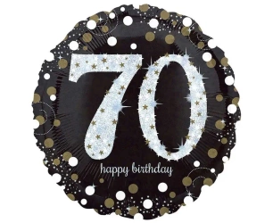 Balon foliowy Sparkling Birthday 70 43cm - Amscan