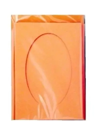 Karty passepartout prostokąt pomarańcz 10,5x15cm - Galeria Hobby