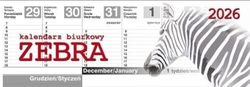 Kalendarz 2026 biurkowy Zebra - Parma Press