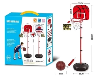 Zestaw do gry w koszykówkę z piłką 14cm - ADAR