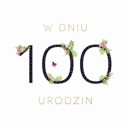 Karnet Swarovski kwadrat CL18100_PO Urodziny 100 - Clear Creations