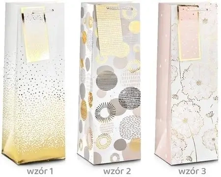 Torba prezentowa Ślub Gold 32x26x10cm MIX - Pan Dragon