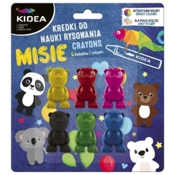 Kredki misie do nauki rysowania 6 kolorów KIDEA - DERFORM