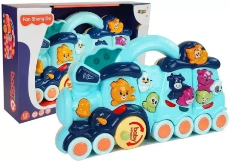 Lokomotywa interaktywna niebieska - Leantoys