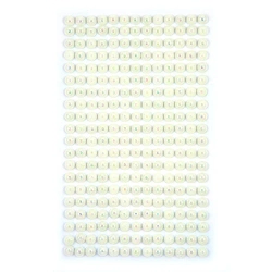 Perełki samoprzylepne Opalescent white 6mm 260szt - Dalprint dpCraft