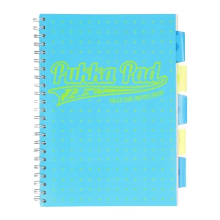 Kołozeszyt Pukka Pad A4 Project Book Neon dots niebieski - Pukka Pads